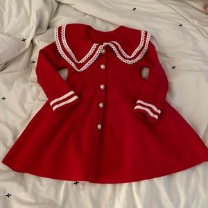Bright red dress